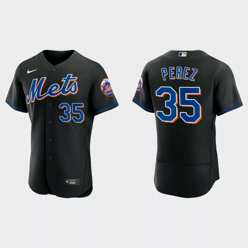 Michael Perez New York Mets Authentic Alternate Jersey – Black