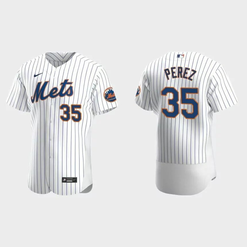 Michael Perez New York Mets Authentic Home Jersey – White
