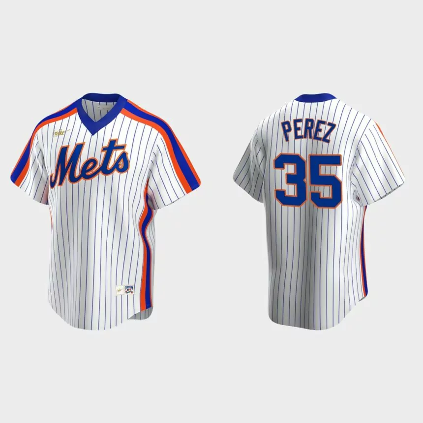 Michael Perez New York Mets Cooperstown Collection Home Jersey – White