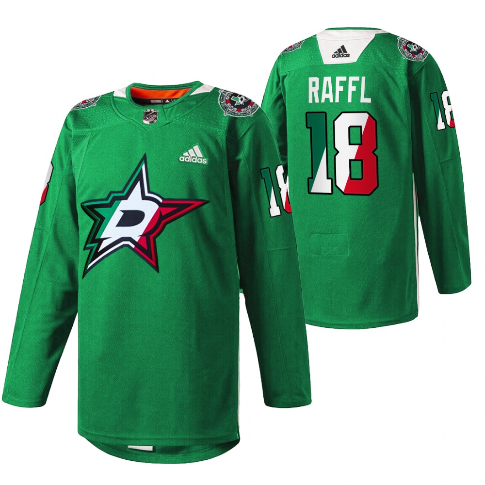 Michael Raffl Stars Noche Mexicana Jersey Green Special Warmup