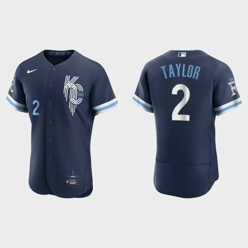 Michael Taylor Kansas City Royals 2022 City Connect Authentic Jersey – Navy