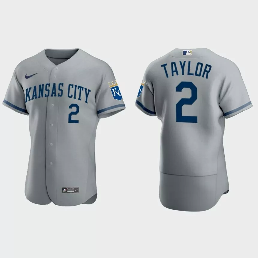 Michael Taylor Kansas City Royals Authentic Jersey – Gray