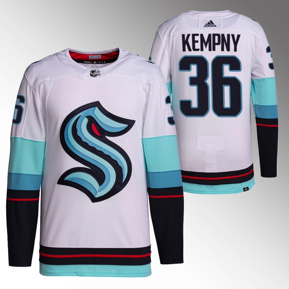 Michal Kempny 2022-23 Seattle Kraken White Authentic Primegreen Away Jersey