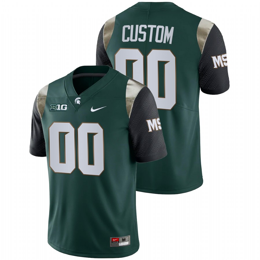 Michigan State Spartans Custom College Football Limited Green Jersey