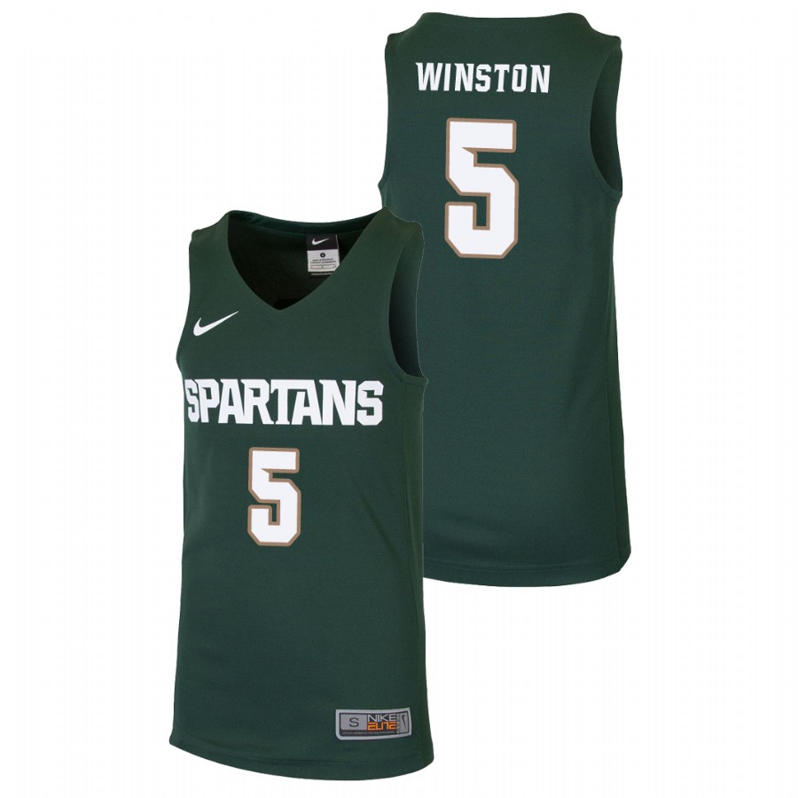 Michigan State Spartans Green Cassius Winston Basketball Replica Jersey