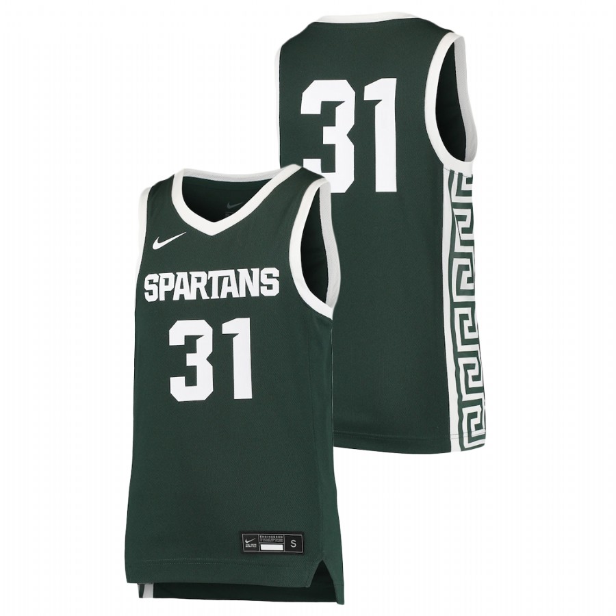 Michigan State Spartans Green College Basketball Jersey
