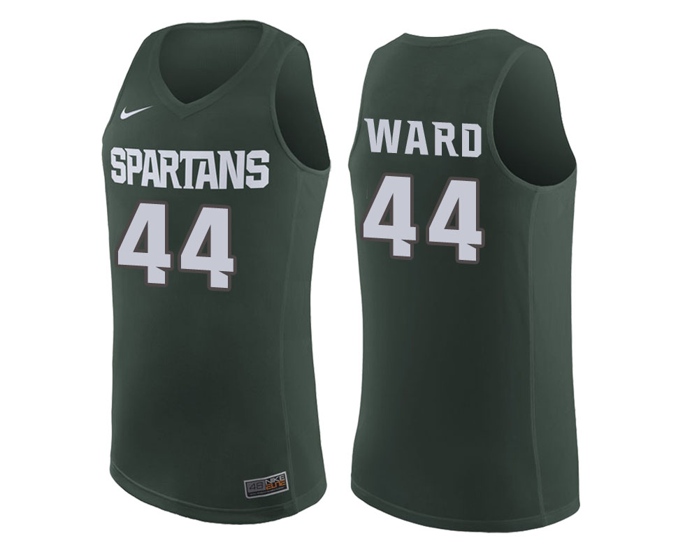 Michigan State Spartans Green Nick Ward College Basketball Jersey