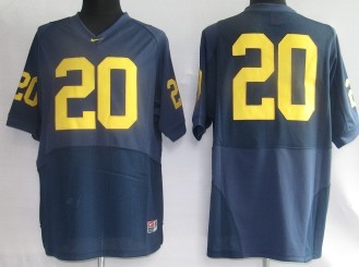 Michigan Wolverines #20 Navy Blue Jersey