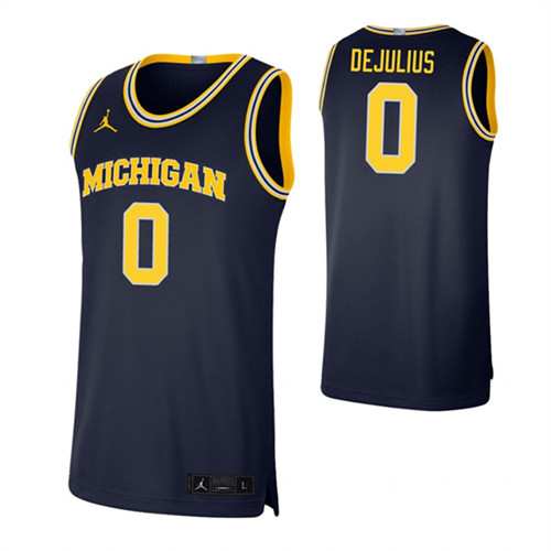 Michigan Wolverines 0 David DeJulius College Basketball Limited Jersey Navy