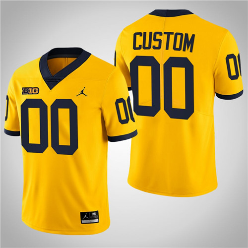 Michigan Wolverines 00 Custom Limited College Football Jersey Maize