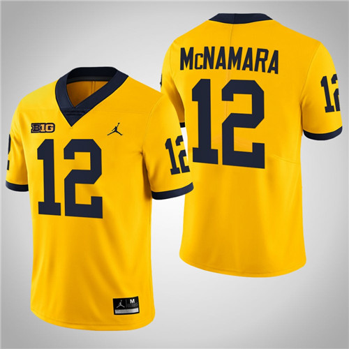 Michigan Wolverines 12 Cade McNamara Limited College Football Jersey Maize