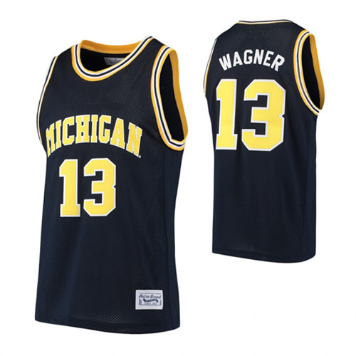 Michigan Wolverines 13 Moritz Wagner Basketball Alumni Jersey Navy