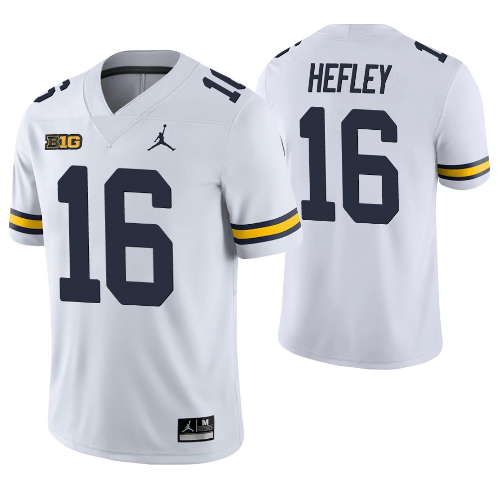 Michigan Wolverines 16 Ren Hefley Game College Football Jersey White