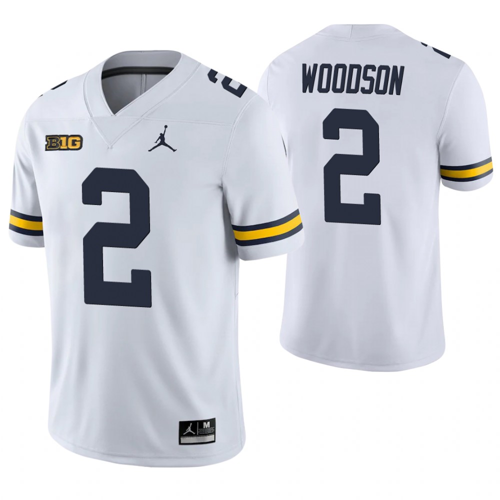 Michigan Wolverines 2 Charles Woodson Game College Football Jersey White