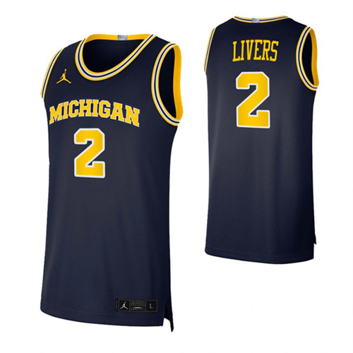 Michigan Wolverines 2 Isaiah Livers Basketball Swingman Jersey Navy