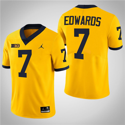 Michigan Wolverines 7 Donovan Edwards Limited College Football Jersey Maize