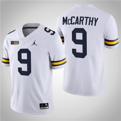 Michigan Wolverines 9 J.J. McCarthy Game College Football Jersey White