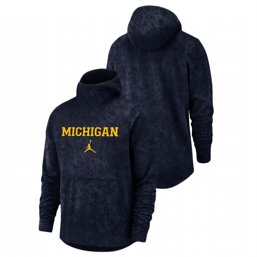 Michigan Wolverines Basketball Spotlight Team Logo Pullover Men's Navy Hoodie