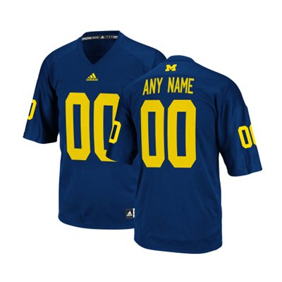 Michigan Wolverines Blue Customized Jerseys