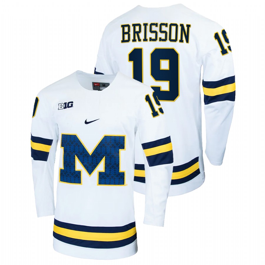 Michigan Wolverines Brendan Brisson College Hockey Replica Jersey White