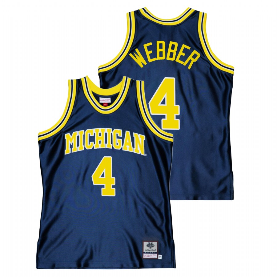 Michigan Wolverines Chris Webber Throwback Navy Alumni Basketball Jersey Men