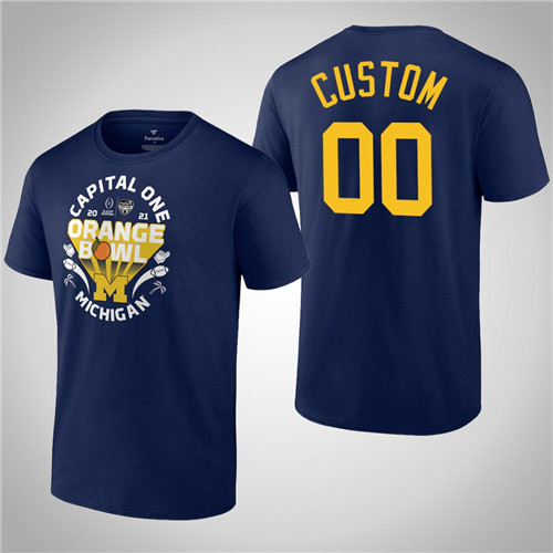 Michigan Wolverines Custom Navy CFP T-Shirt