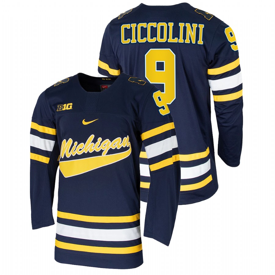 Michigan Wolverines Eric Ciccolini College Hockey Replica Jersey Navy