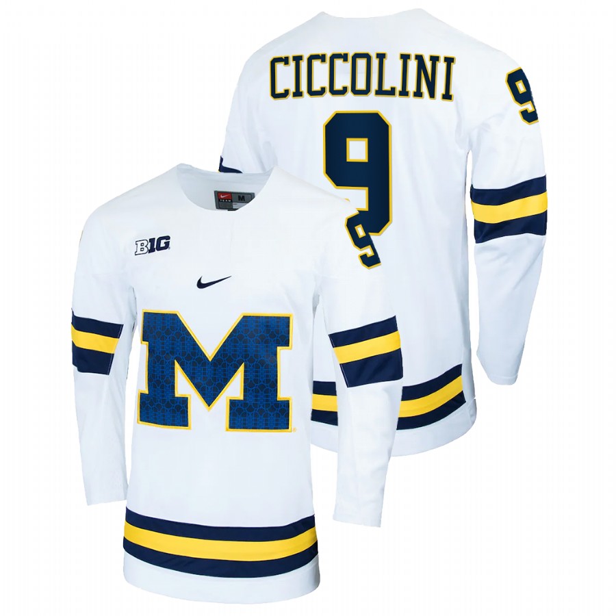 Michigan Wolverines Eric Ciccolini College Hockey Replica Jersey White