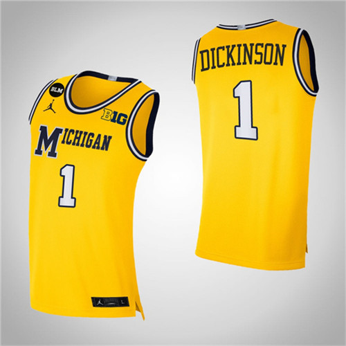 Michigan Wolverines Hunter Dickinson Limited Basketball Jersey Maize