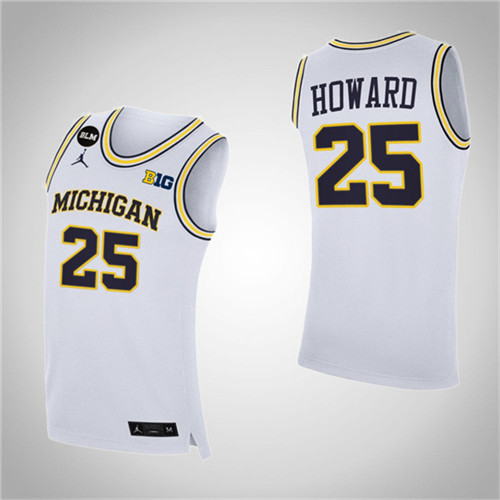 Michigan Wolverines Jace Howard College Basketball Jersey White