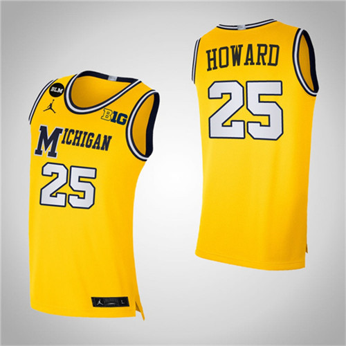 Michigan Wolverines Jace Howard Limited Basketball Jersey Maize