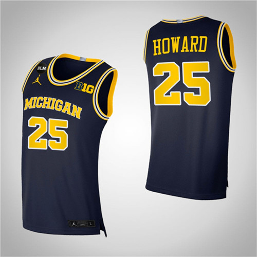Michigan Wolverines Jace Howard Limited College Basketball Jersey Navy