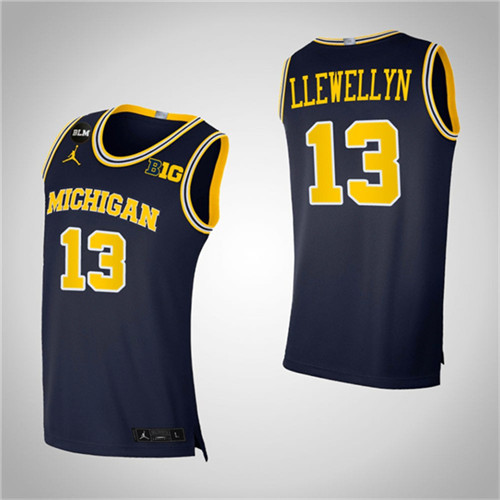 Michigan Wolverines Jaelin Llewellyn Limited College Basketball Jersey Navy