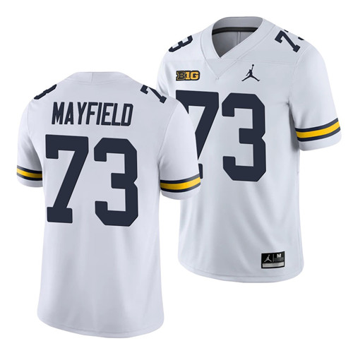 Michigan Wolverines Jalen Mayfield Game White College Football Jersey