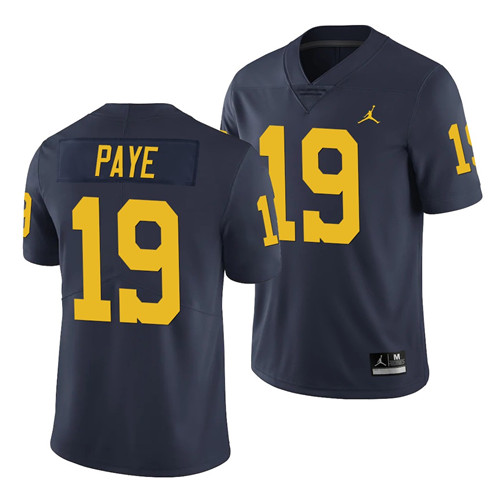 Michigan Wolverines Kwity Paye Navy Limited College Football Jersey Men's
