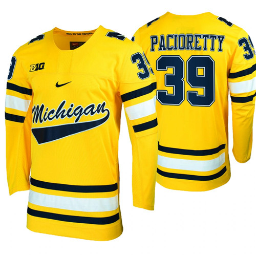 Michigan Wolverines Max Pacioretty Alumni College Hockey Jersey Maize