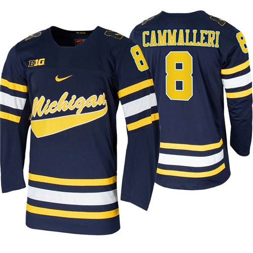 Michigan Wolverines Mike Cammalleri Alumni College Hockey Jersey Navy