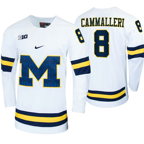 Michigan Wolverines Mike Cammalleri Alumni College Hockey Jersey White