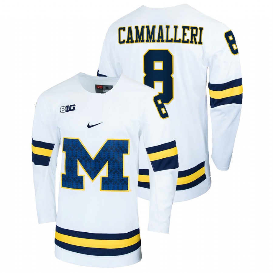 Michigan Wolverines Mike Cammalleri College Hockey Alumni Jersey White