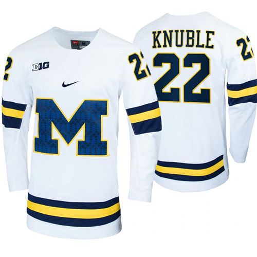 Michigan Wolverines Mike Knuble Alumni College Hockey Jersey White