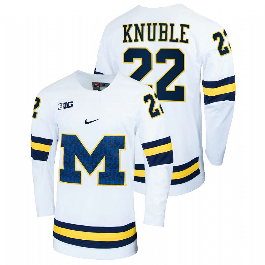 Michigan Wolverines Mike Knuble College Hockey Alumni Jersey White