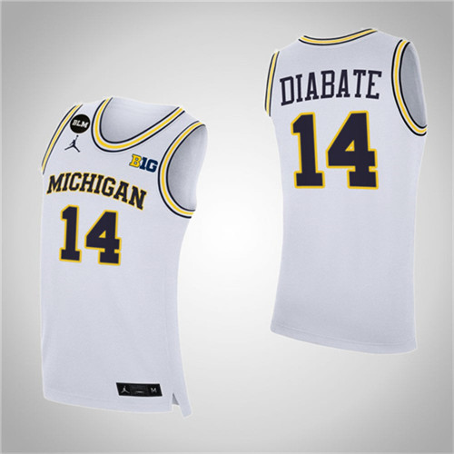 Michigan Wolverines Moussa Diabate College Basketball Jersey White
