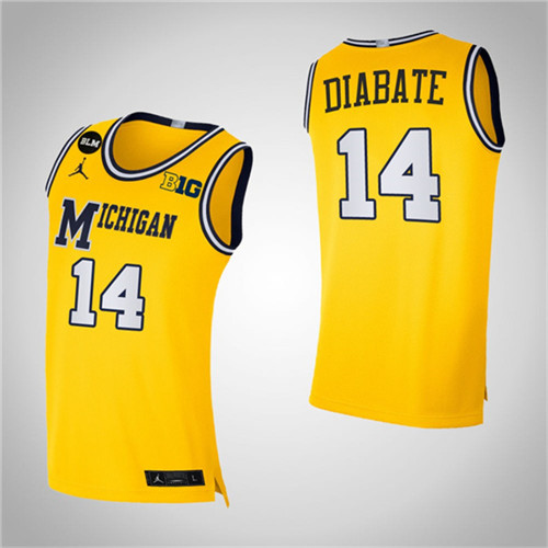 Michigan Wolverines Moussa Diabate Limited Basketball Jersey Maize