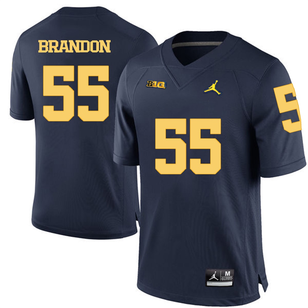 Michigan Wolverines Navy Blue Brandon Graham Football Jersey