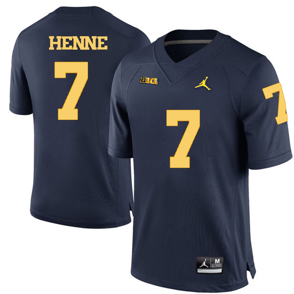 Michigan Wolverines Navy Blue Chad Henne Football Jersey