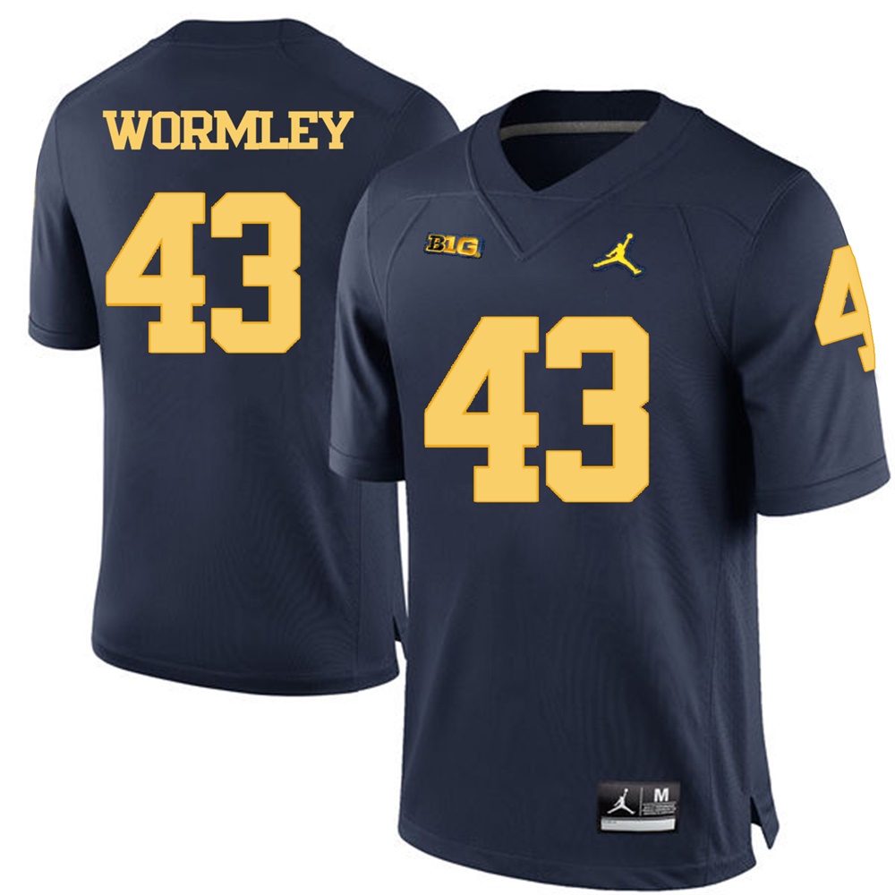Michigan Wolverines Navy Blue Chris Wormley Football Jersey