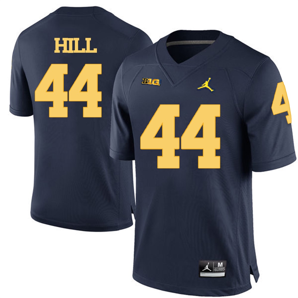 Michigan Wolverines Navy Blue Delano Hill Football Jersey
