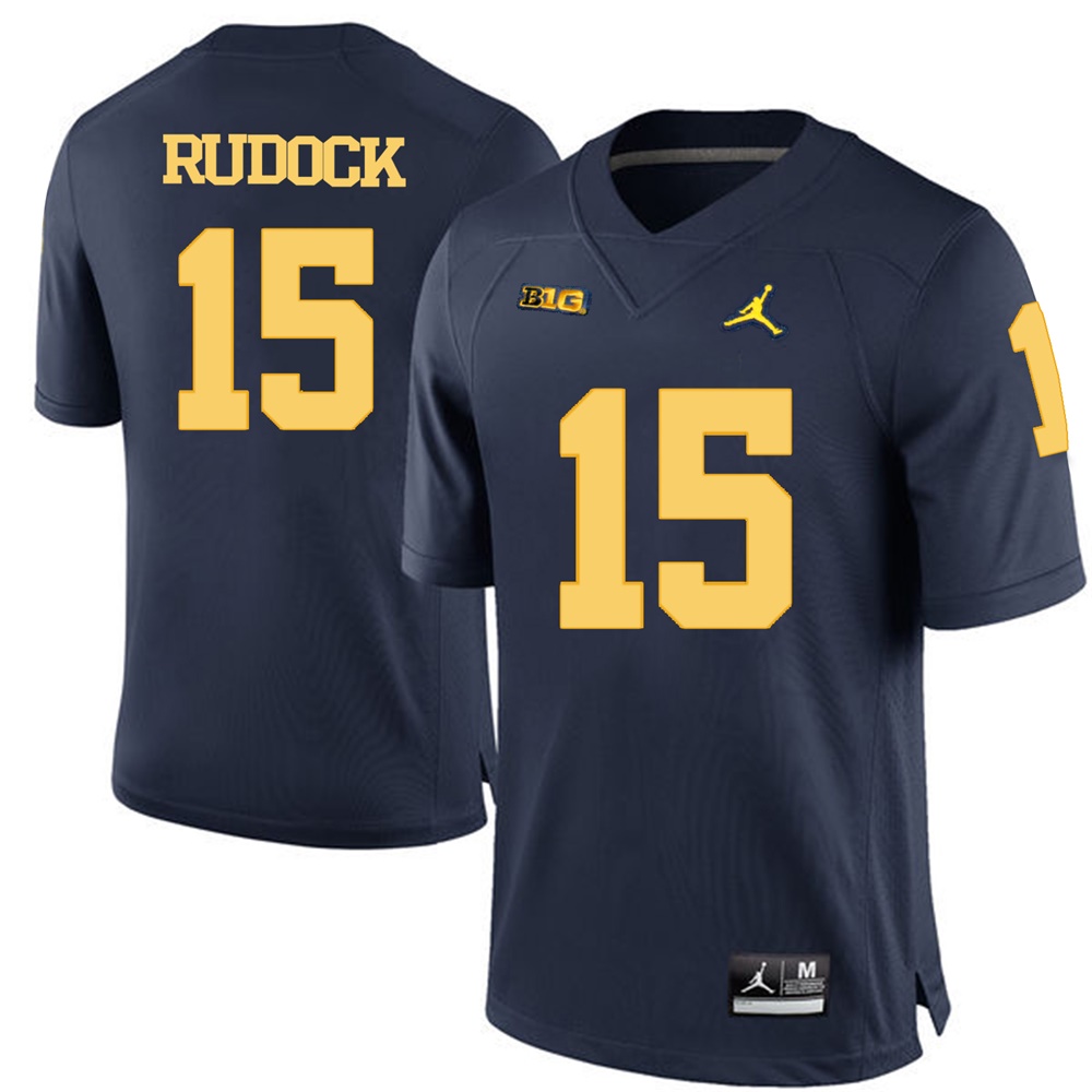 Michigan Wolverines Navy Blue Jake Rudock Football Jersey