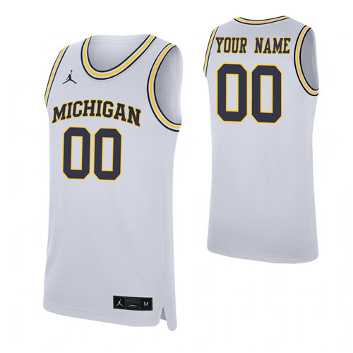 Michigan Wolverines Replica Custom Jersey White