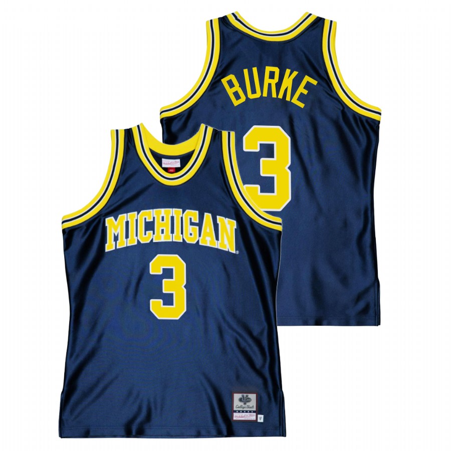 Michigan Wolverines Trey Burke Throwback Navy Alumni Basketball Jersey Men